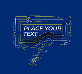 Abstract technological promotion geometric shapes banner, Structure pattern technology backdrop..