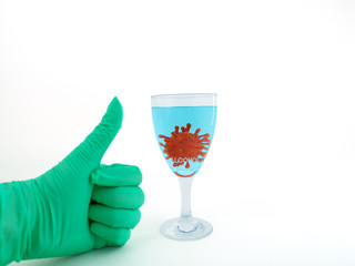 Corona virus dies when eliminated with 70% alcohol% alcohol