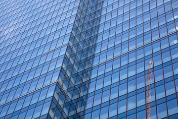 Office building in city center on a background closeup