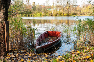boat on the lake