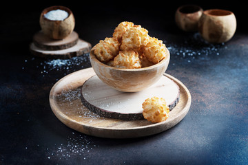 Traditional italian cookies with coconut