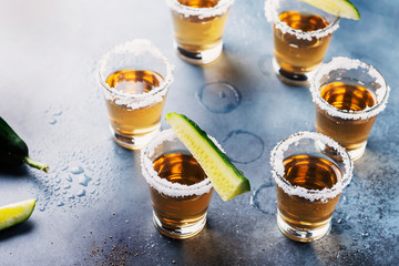 Traditional mexical tequila with cucmber