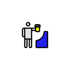 Get Urine Sample Bathroom Icon, Logo, Vector