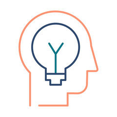 Idea generation and innovation thin line vector icon