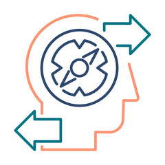 Finding problem solution thin line vector icon