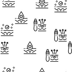 Skin Care Cosmetic Seamless Pattern Vector Thin Line. Illustrations