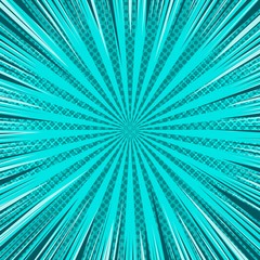 Abstract comic explosive turquoise template