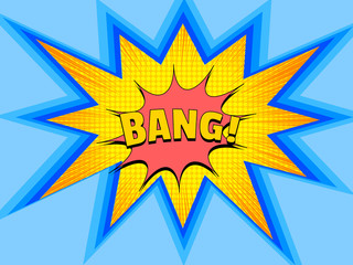 Comic explosive bright concept