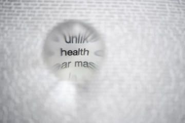 stop coronavirus text lens ball virus