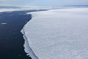 Edge of Shmidt island - Severnaya Zemlya (Northern Land) archipelago in the Russian high Arctic