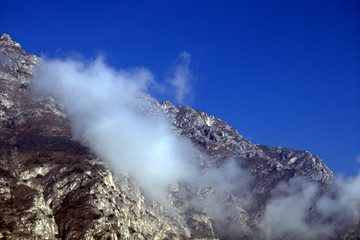 clouds over mountains, landscape, sky, view, blue, peak, travel,outdoor, beautiful, panorama,