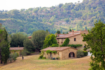 typical tuscan stone house