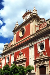 View of Devine Saviour Church (Iglesia Colegial del Divino Salvador) in the Plaza del Salvador,...
