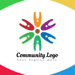 Fototapeta premium Community Logo Colorful Elegant