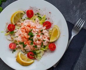Fresh shrimp salad