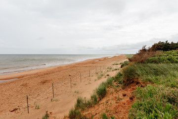 Red sand beach at Prince Edward Island, Canada