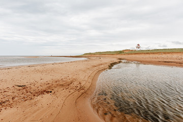 Red sand beach at Prince Edward Island, Canada