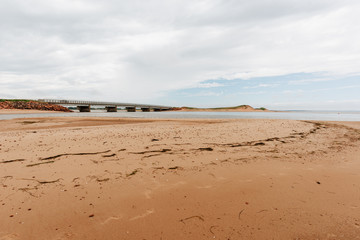 Red sand beach at Prince Edward Island, Canada