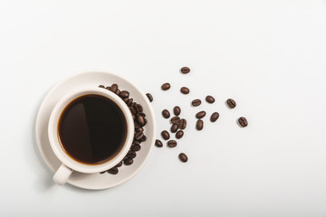 A coffee cup isolated on white background. Food and drink concept.