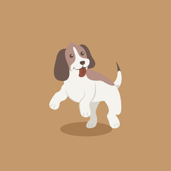 Cute beagle dog cartoon vector