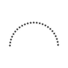 Naklejka premium 25 stars in half circle. Stock Vector illustration isolated on white background.