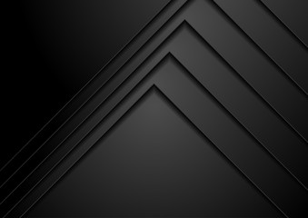 Black monochrome abstract technology material background. Futuristic vector design