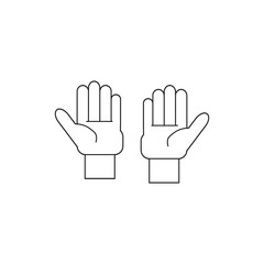 vector hands on white background