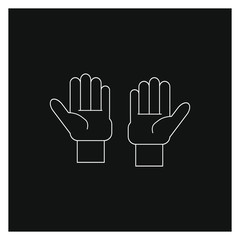 vector hands on white background