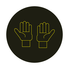 vector hands on white background