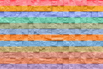 Trend multi-colored with square cells multi-level decorative facing brick, texture, background