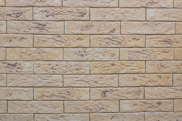 Fototapeta premium Brown classic decorative cladding brick texture, background