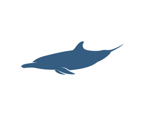 Obraz premium Dolphins logo design vector template. Silhouette of Dolphins design illustration