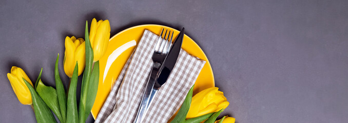 pring, Easter or Mother's Day template. Banner format