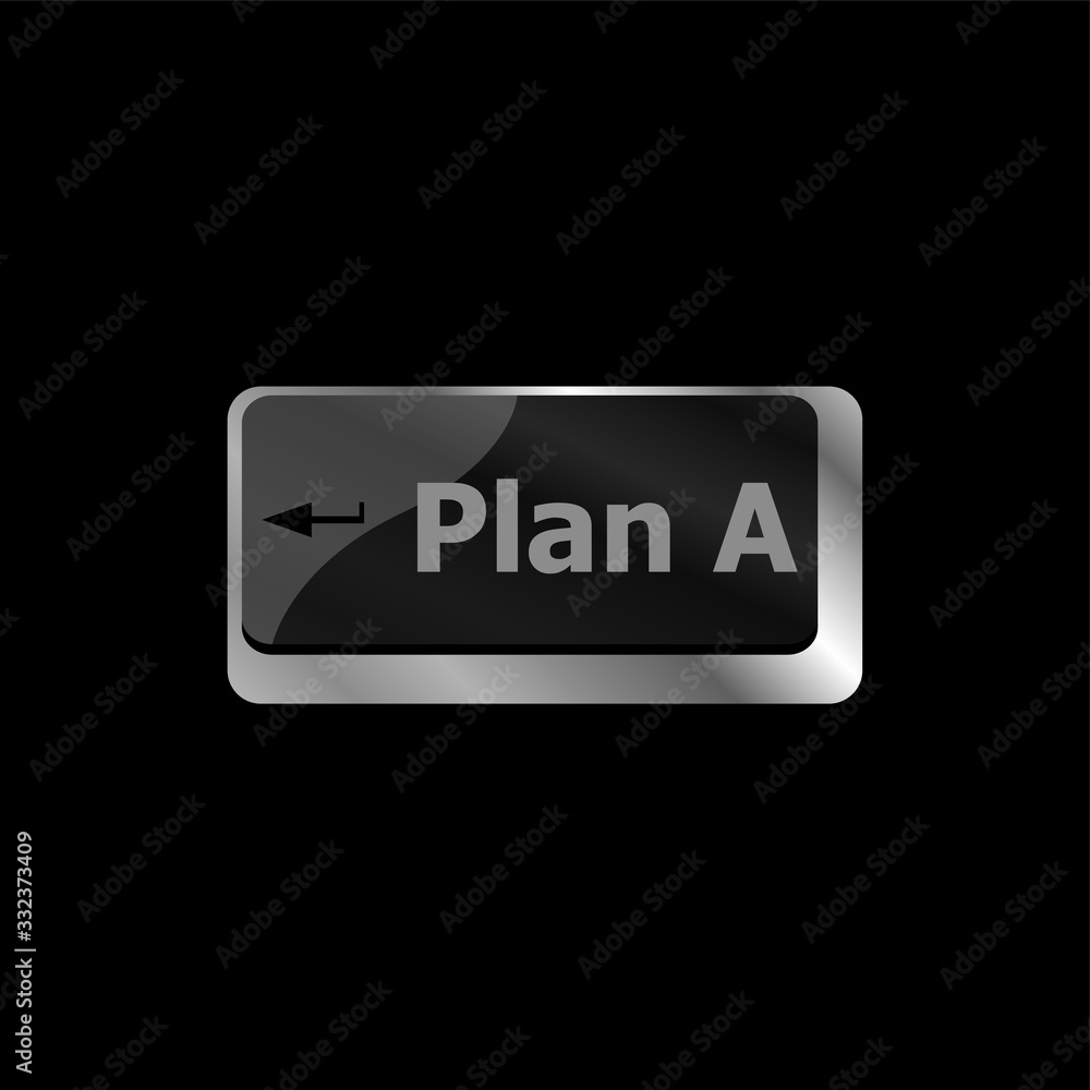 Poster plan a key on computer keyboard - internet business concept