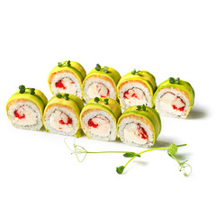 rolls on a white background for a restaurant menu12