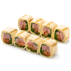  rolls on a white background for a restaurant menu39