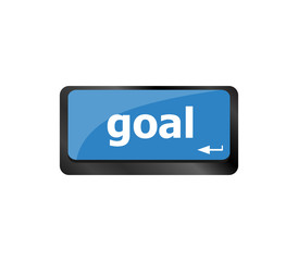 Goal button on computer keyboard - business concept