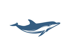 Fototapeta premium Dolphins logo design vector template. Silhouette of Dolphins design illustration