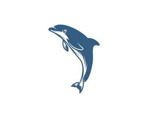Dolphins logo design vector template. Silhouette of Dolphins design illustration