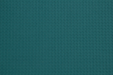 Fabric cotton fold, top view. Blue textile 