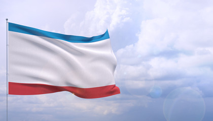 High resolution close-up flag of Crimea. 3D illustration. © Quatrox Production