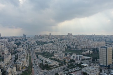 aerial view of Jerusalem