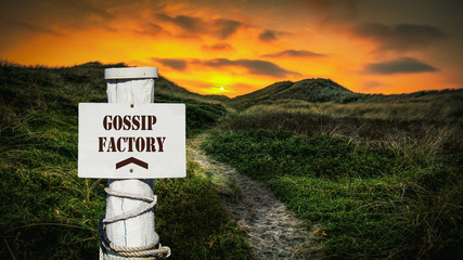Street Sign GOSSIP FACTORY