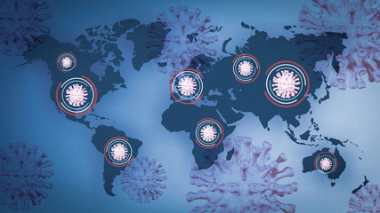 Coronavirus Ausbreitung und Verteilung weltweit - Global Pandemic - COVID-19
