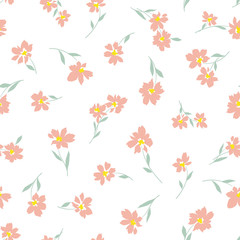 Seamless vector pattern of a beautiful flower,