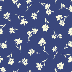 Seamless vector pattern of a beautiful flower,