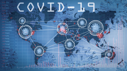 Coronavirus Ausbreitung und Verteilung weltweit - Global Pandemic - COVID-19