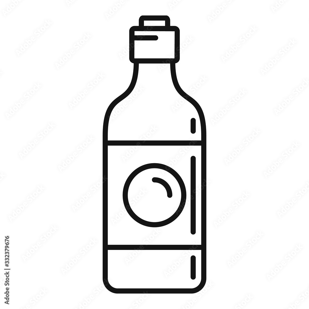 Poster soy sauce bottle icon. outline soy sauce bottle vector icon for web design isolated on white backgro