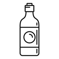 Soy sauce bottle icon. Outline soy sauce bottle vector icon for web design isolated on white background