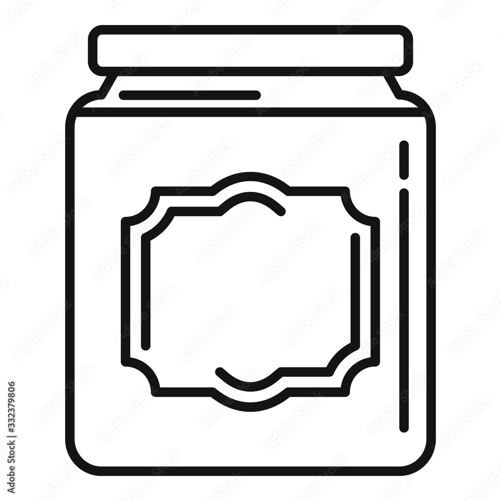 Poster condiment jar icon. outline condiment jar vector icon for web design isolated on white background